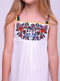 Вышитое платье Folk Moda модель fm2552-blij Фото