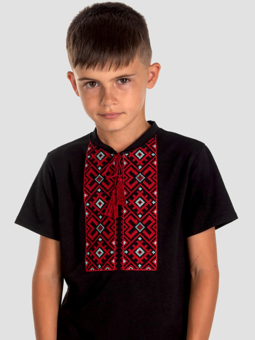 Вышитая рубашка Folk Moda модель fm2684-chornij Фото