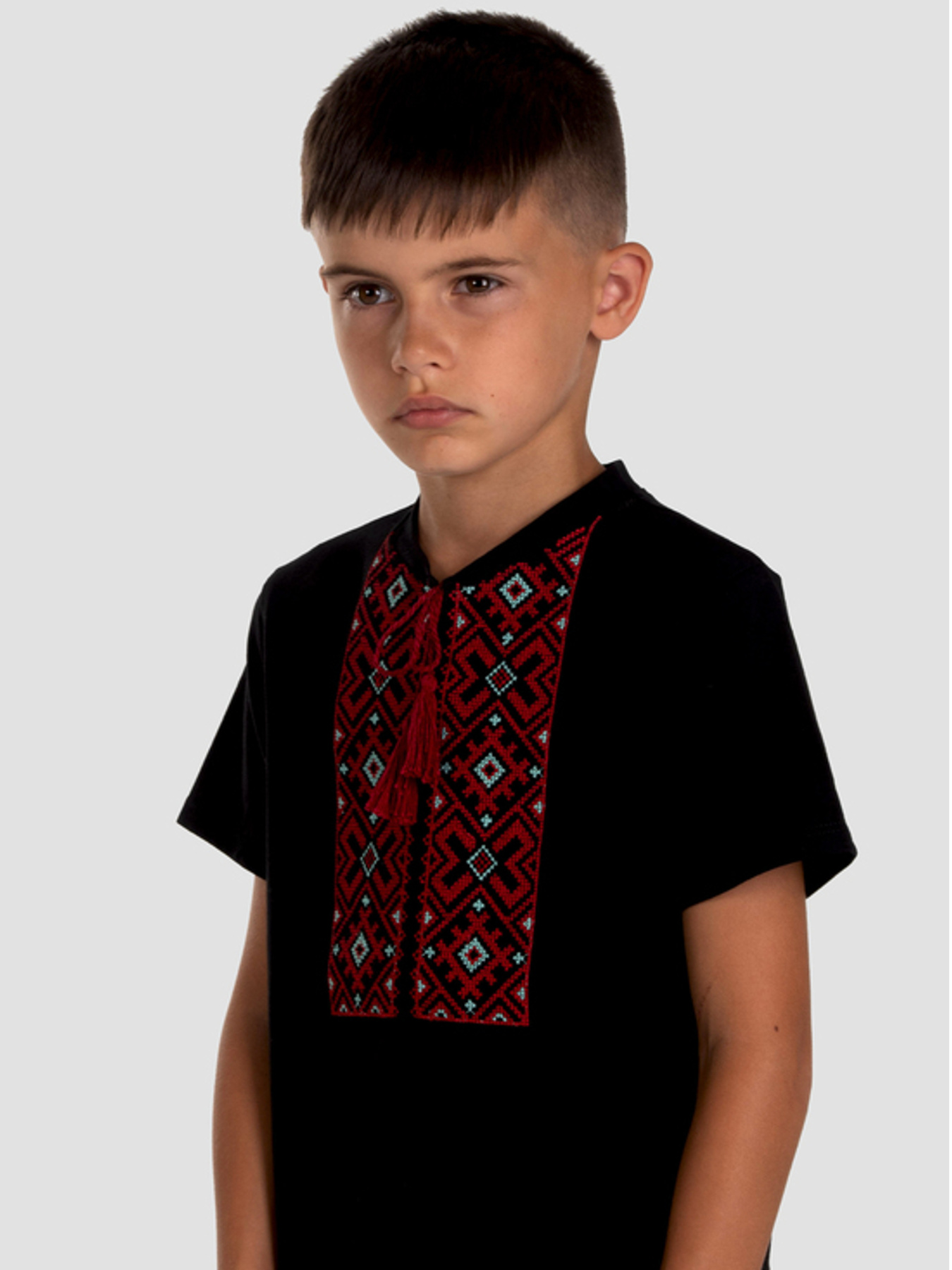 Вишита сорочка Folk Moda модель fm2684-chornij Фото