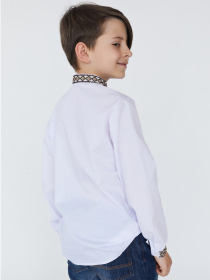 Вышитая рубашка Folk Moda модель fm2508-blij Фото