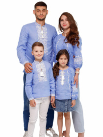 Вышитая рубашка Folk Moda модель fm2513-blakitnij Фото