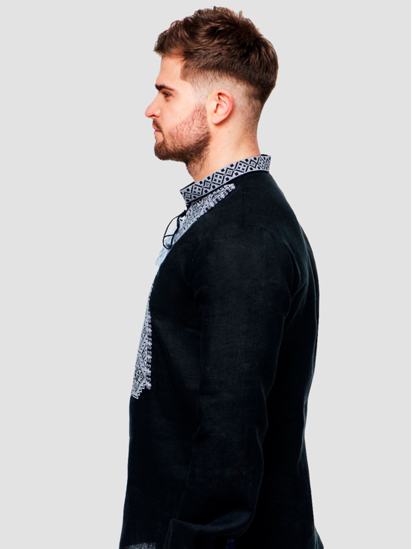 Вышитая рубашка Folk Moda модель fm2153-chornij Фото