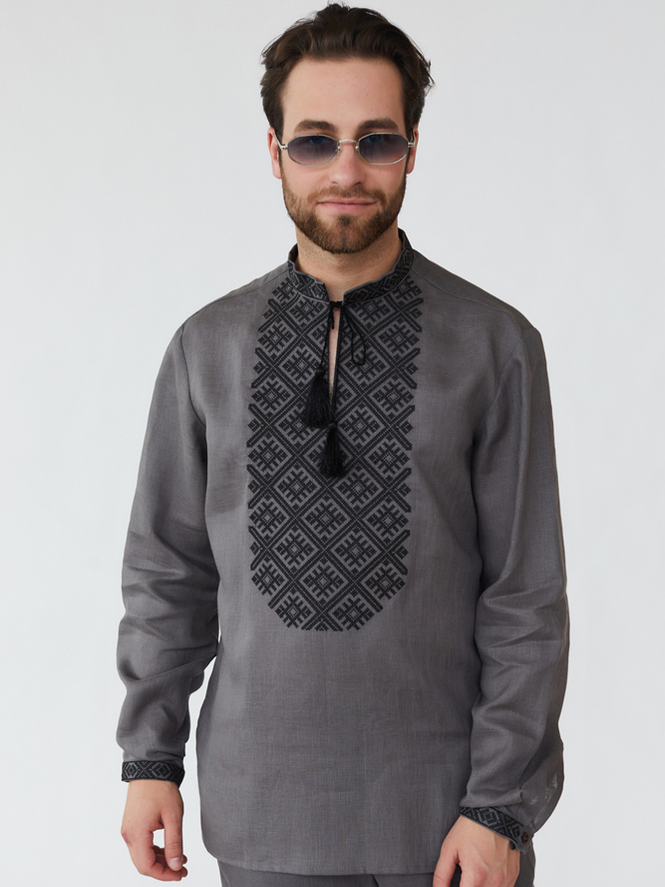 Вышитая рубашка Folk Moda модель fm2157-graft Фото