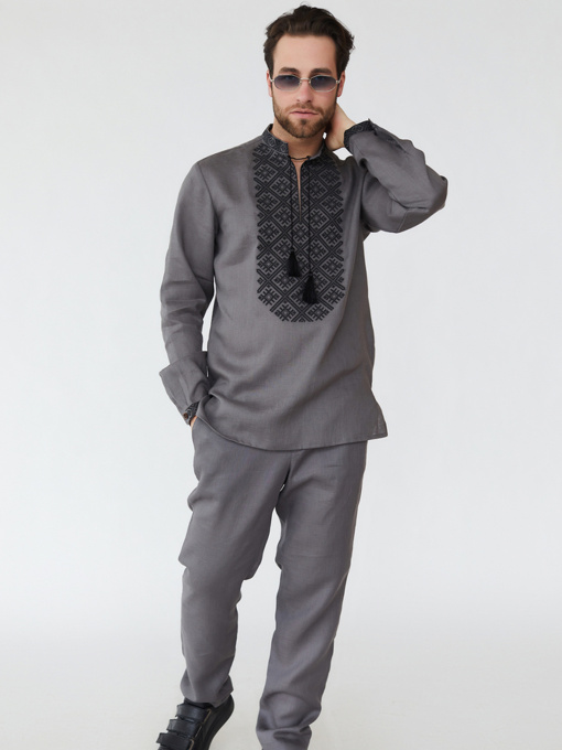 Вышитая рубашка Folk Moda модель fm2157-graft Фото