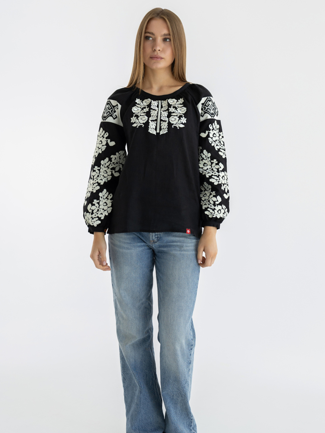 Вышитая рубашка Folk Moda модель fm2140-chornij Фото