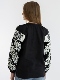 Вышитая рубашка Folk Moda модель fm2140-chornij Фото