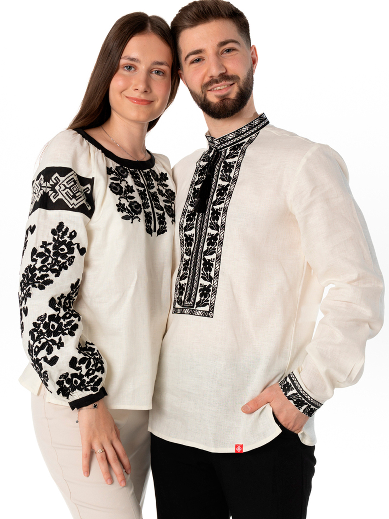 Вишита сорочка Folk Moda модель fm2141-vershkovij Фото