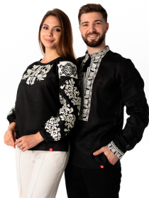 Вышитая рубашка Folk Moda модель fm2161-chornij Фото