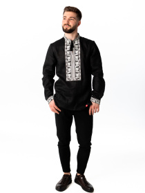 Вишита сорочка Folk Moda модель fm2161-chornij Фото