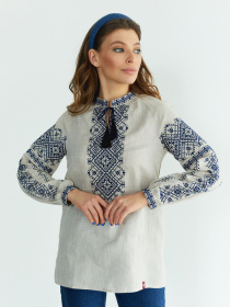 Вышитая рубашка Folk Moda модель fm2147-srij Фото