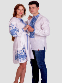 Вышитая рубашка Folk Moda модель fm2151-blij Фото