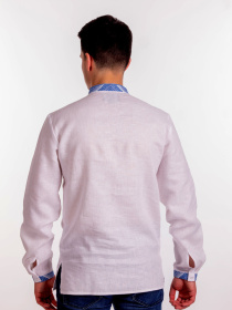 Вышитая рубашка Folk Moda модель fm2151-blij Фото