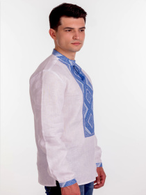 Вишита сорочка Folk Moda модель fm2151-blij Фото