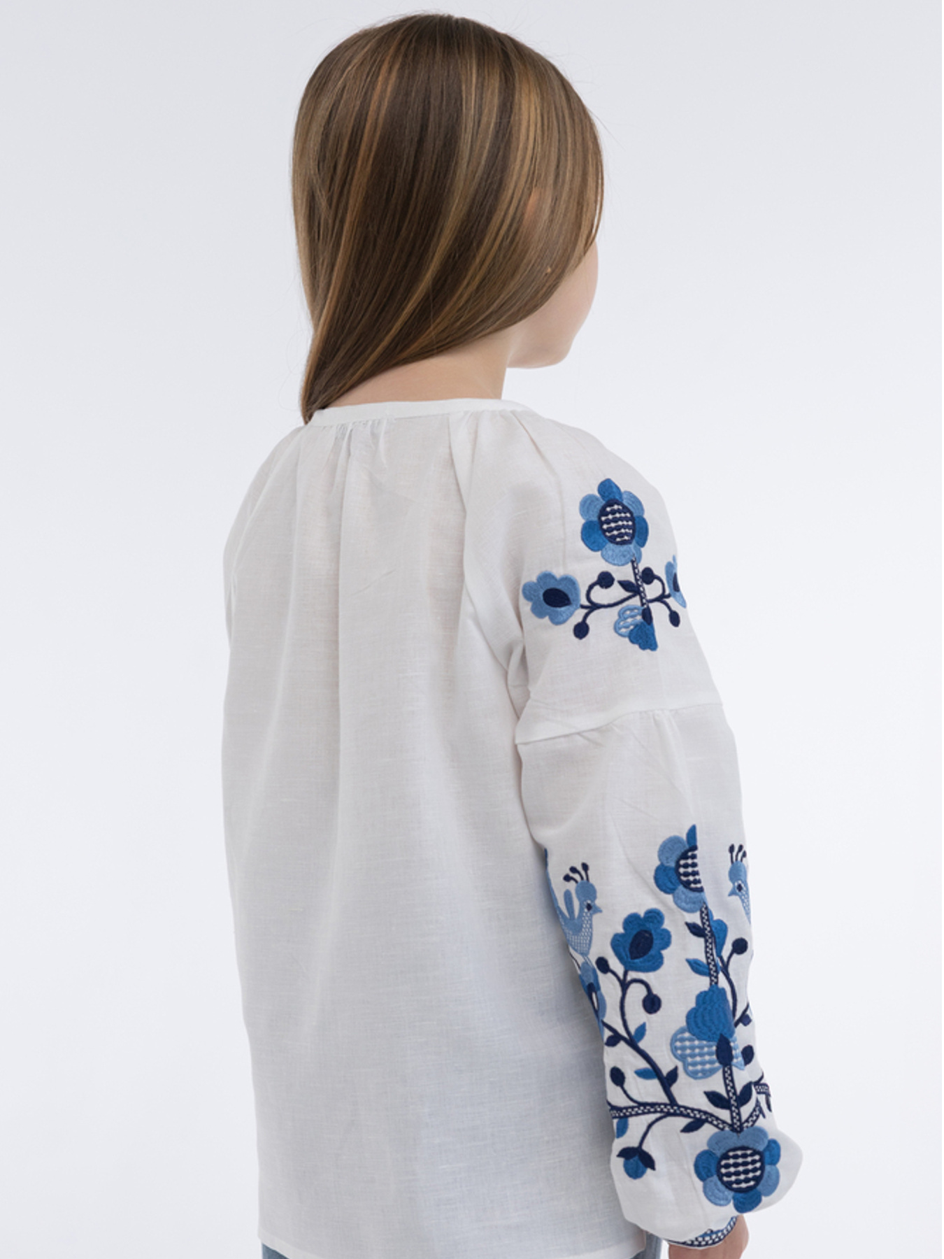 Вышитая рубашка Folk Moda модель fm2134-blij Фото