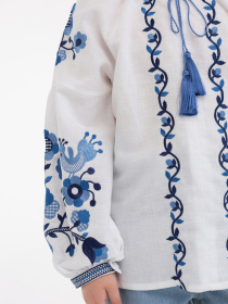 Вышитая рубашка Folk Moda модель fm2134-blij Фото