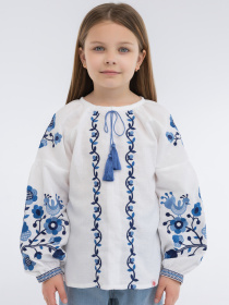 Вышитая рубашка Folk Moda модель fm2134-blij Фото