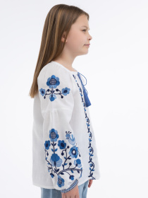 Вышитая рубашка Folk Moda модель fm2134-blij Фото