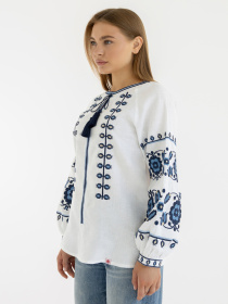 Вишита сорочка Folk Moda модель fm2137-blij Фото