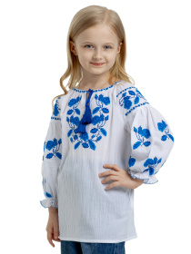 Вышитая рубашка Folk Moda модель fm2087-blij Фото