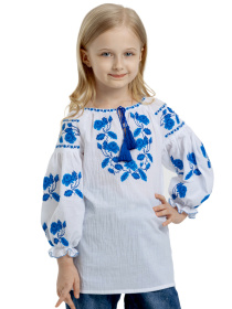 Вышитая рубашка Folk Moda модель fm2087-blij Фото