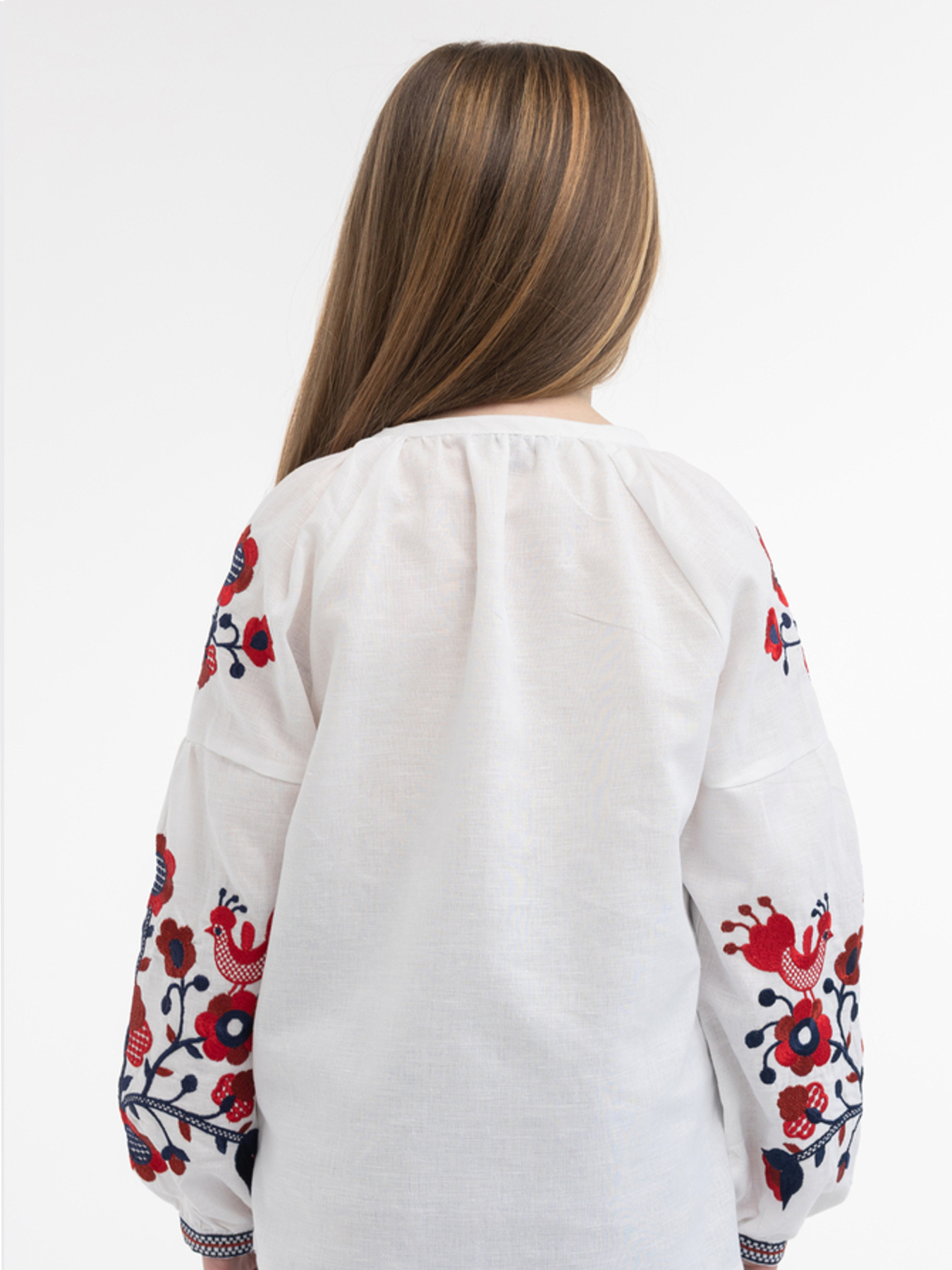 Вышитая рубашка Folk Moda модель fm2133-blij Фото