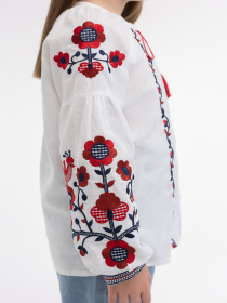 Вышитая рубашка Folk Moda модель fm2133-blij Фото