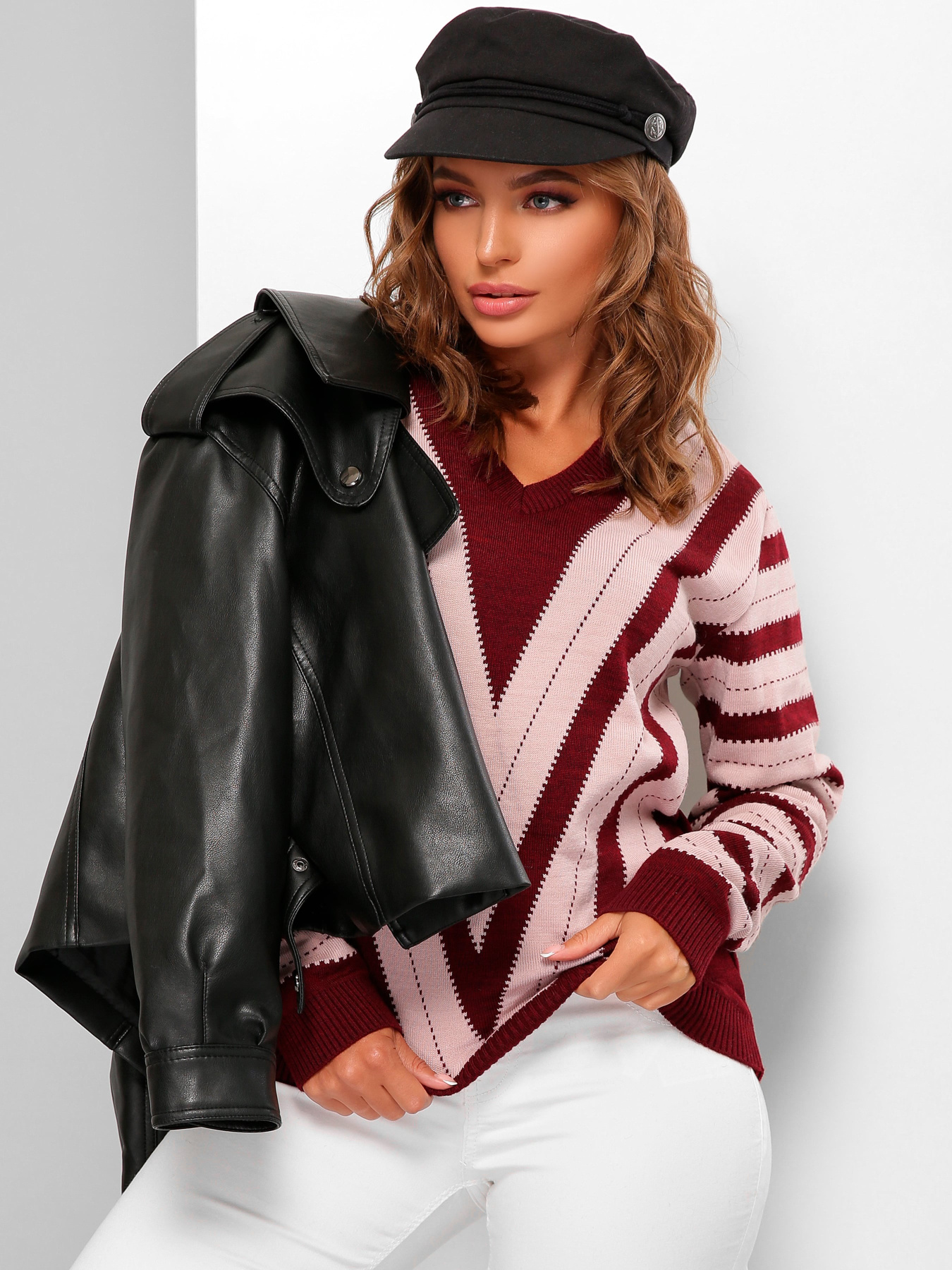 Джемпер MarSe модель marse-dzhemper-177-marsala-pudra Фото