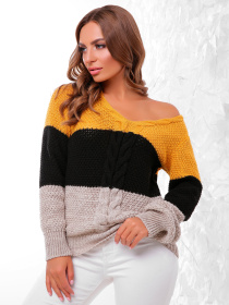 Джемпер MarSe модель marse-dzhemper-155-gorchica-chernj-kapuchino Фото