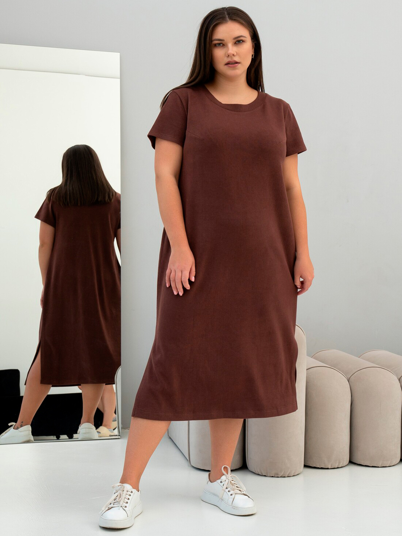 Платье макси RiMari модель 1725-shokolad Фото