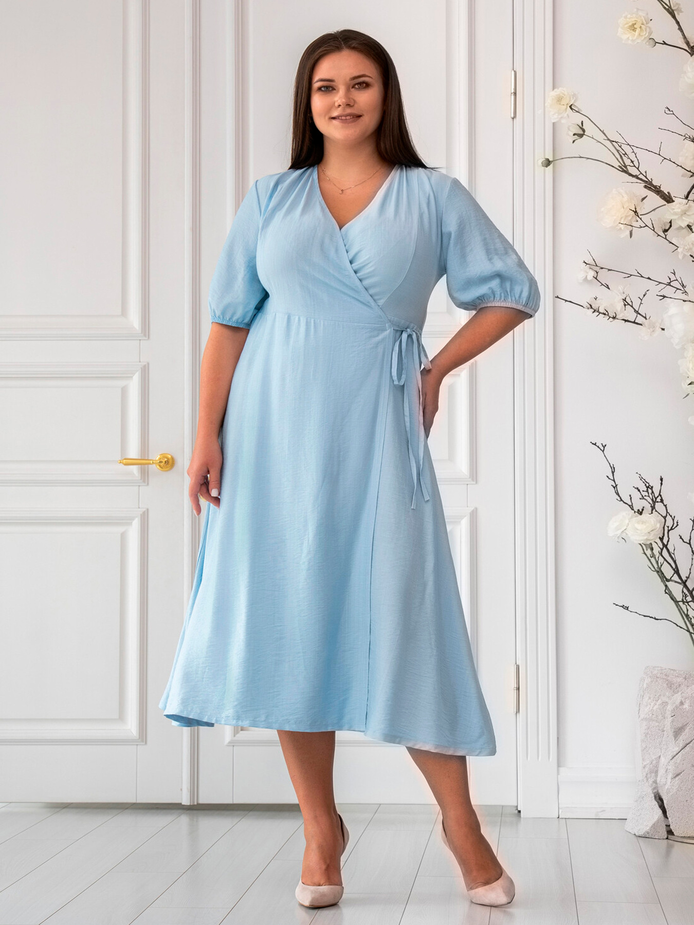 Платье миди RiMari модель 0825-blakitnij Фото