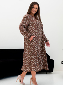 Платье миди RiMari модель 0725-kapuchino-print Фото