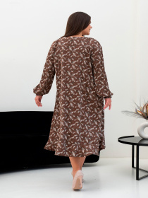 Платье миди RiMari модель 0725-kapuchino-print Фото