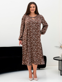 Платье миди RiMari модель 0725-kapuchino-print Фото