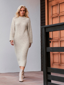 Платье миди TrikoBakh модель 2898-naturalxnij Фото