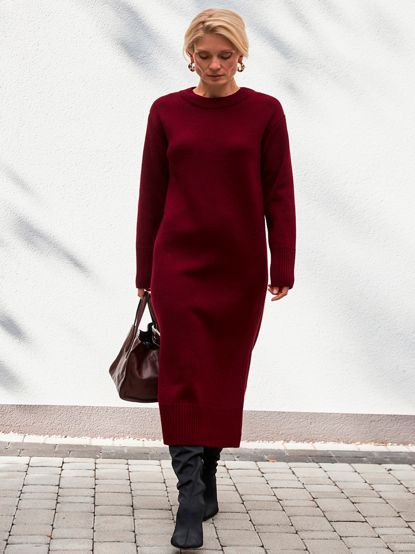 Платье макси TrikoBakh модель 2873-burgund Фото