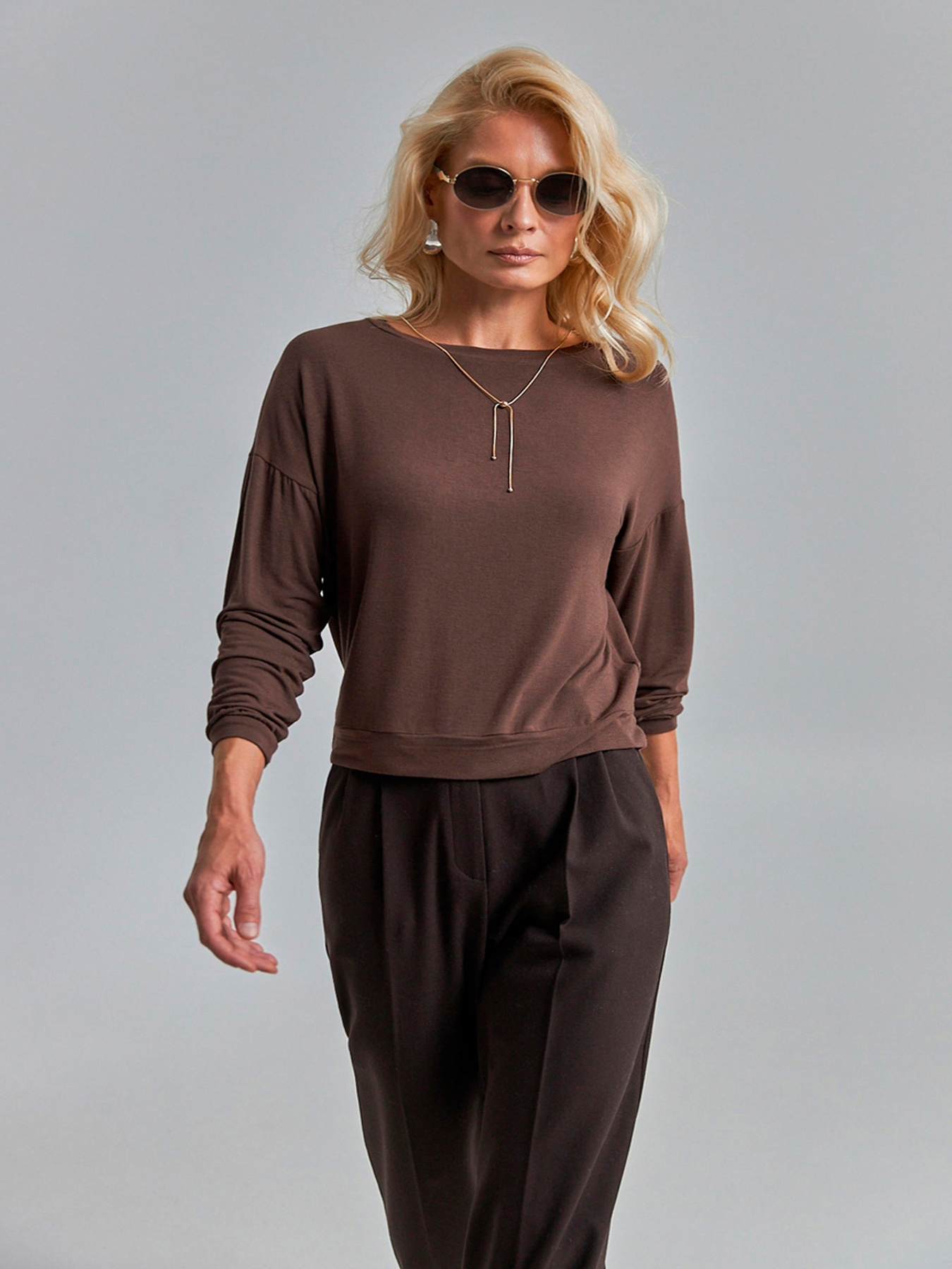 Джемпер TrikoBakh модель 3082-temnij-shokolad Фото