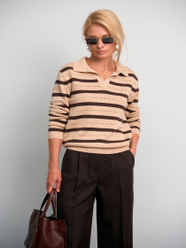 Поло TrikoBakh модель 2876-kremovij-shokoladnij Фото