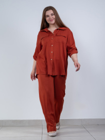 Сорочка повсякденна Nita модель sorochka-n1002-2-25-terakot Фото