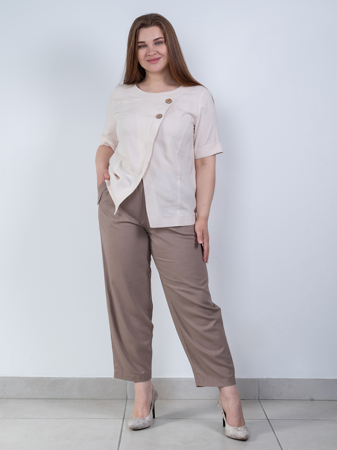 Повсякденні штани Nita модель bryuki-n1412-25-karamelx Фото