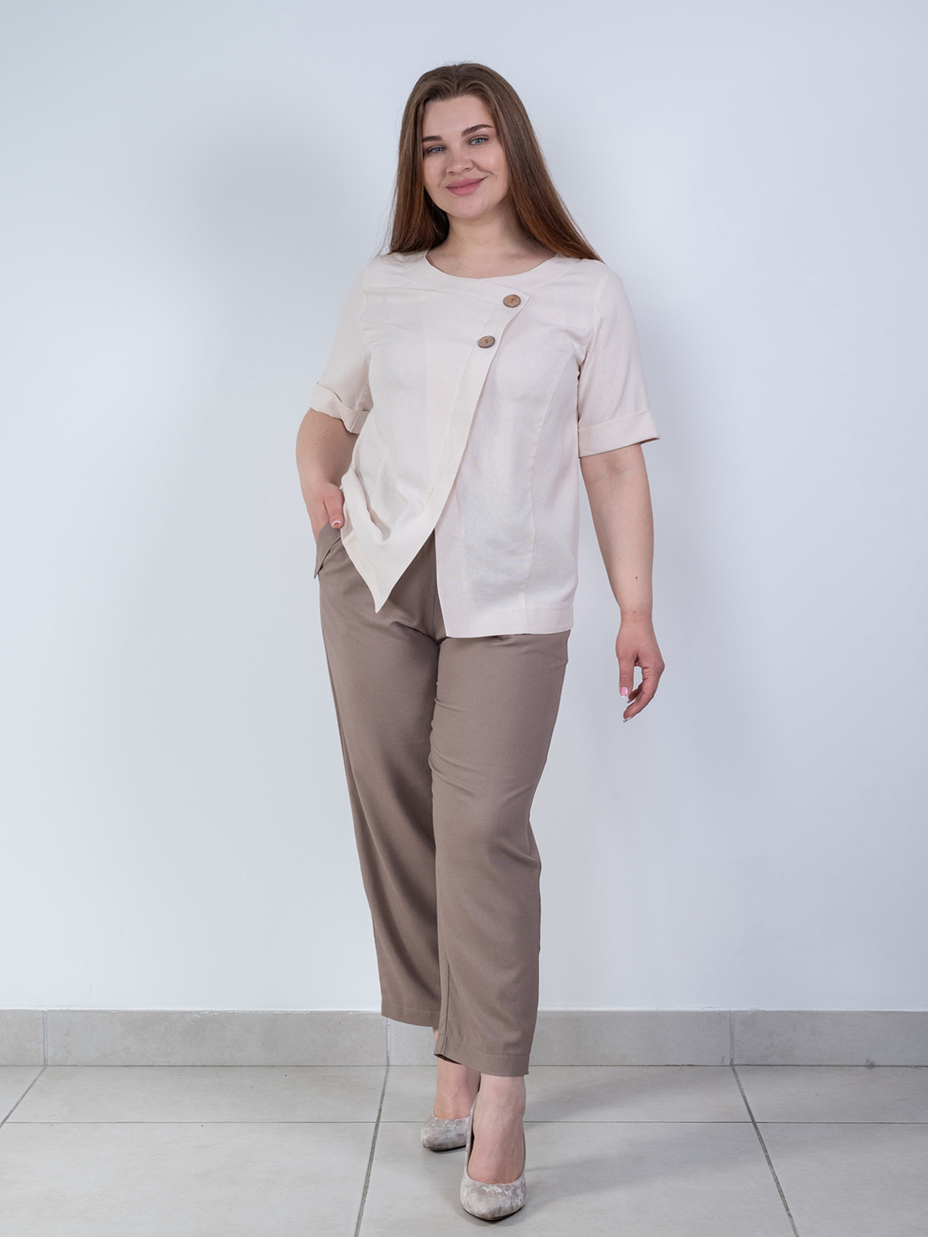 Повсякденні штани Nita модель bryuki-n1412-25-karamelx Фото