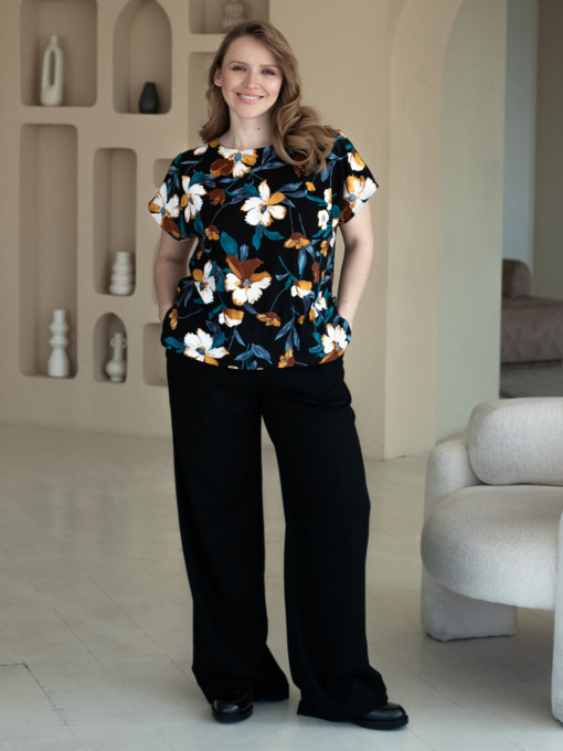 Брюки повседневные Nita модель bryuki-n1410-2-25-chernj Фото