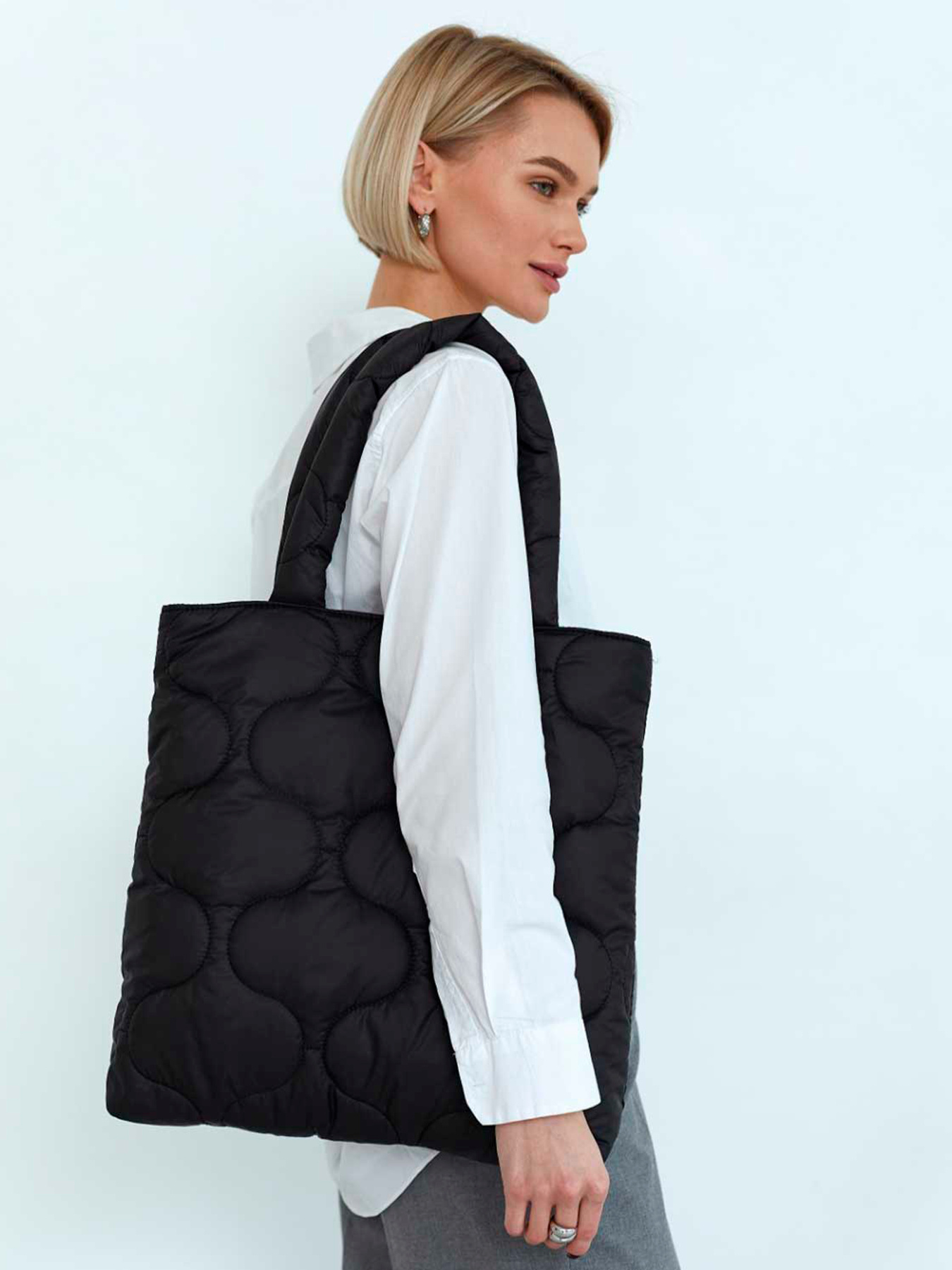 Шоппер WeLassie модель sumka-zhnocha-mila-chornij Шоппер WeLassie модель sumka-zhnocha-mila-chornij Фото