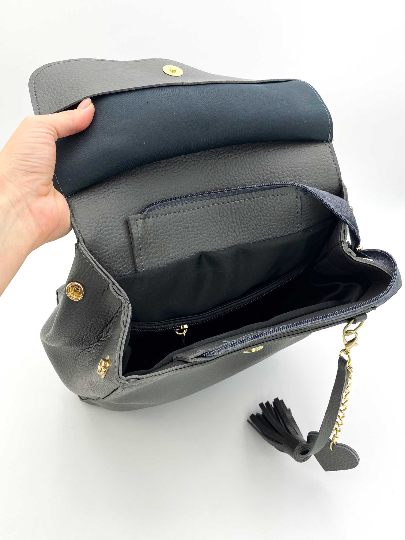 Повседневный рюкзак WeLassie модель ryukzak-sumka-zhnochij-serce-srij Фото