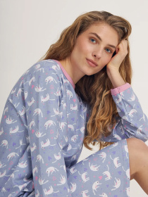 Ночная рубашка Ellen модель LDF121-50-01 Ночная рубашка Ellen модель LDF121-50-01 Фото