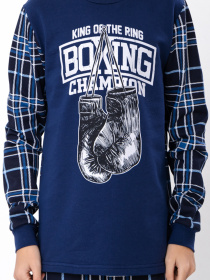 Пижама Носи своє модель 6076-024-33-1-1-kltinka-chornilxno-sinj Фото