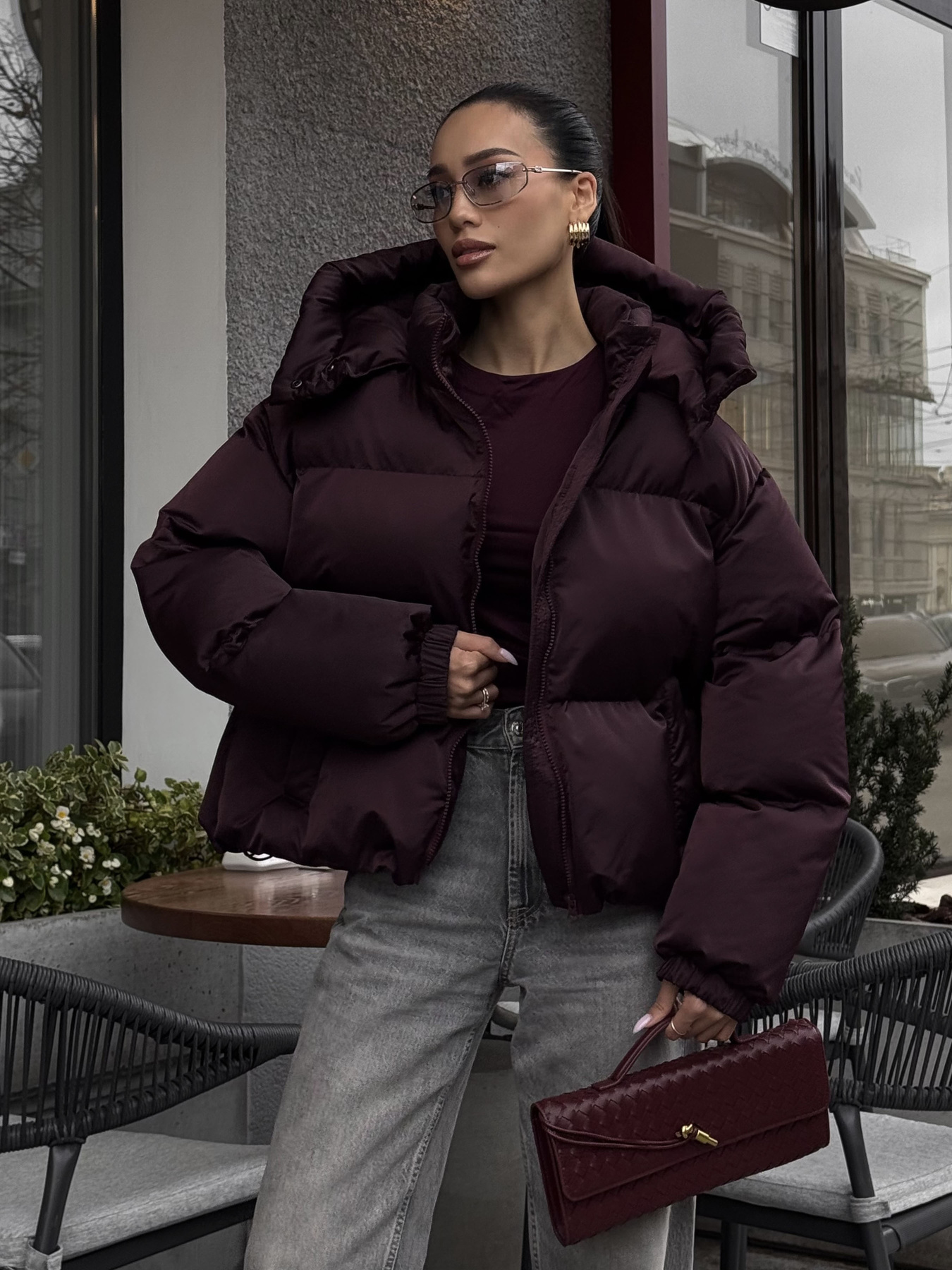 Пуховик Jadone Fashion модель Pufi_marsala Фото