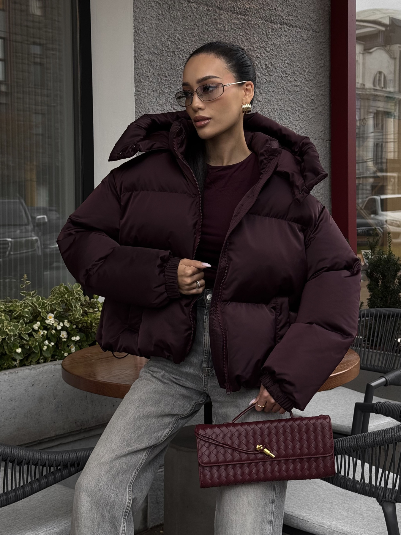 Пуховик Jadone Fashion модель Pufi_marsala Фото