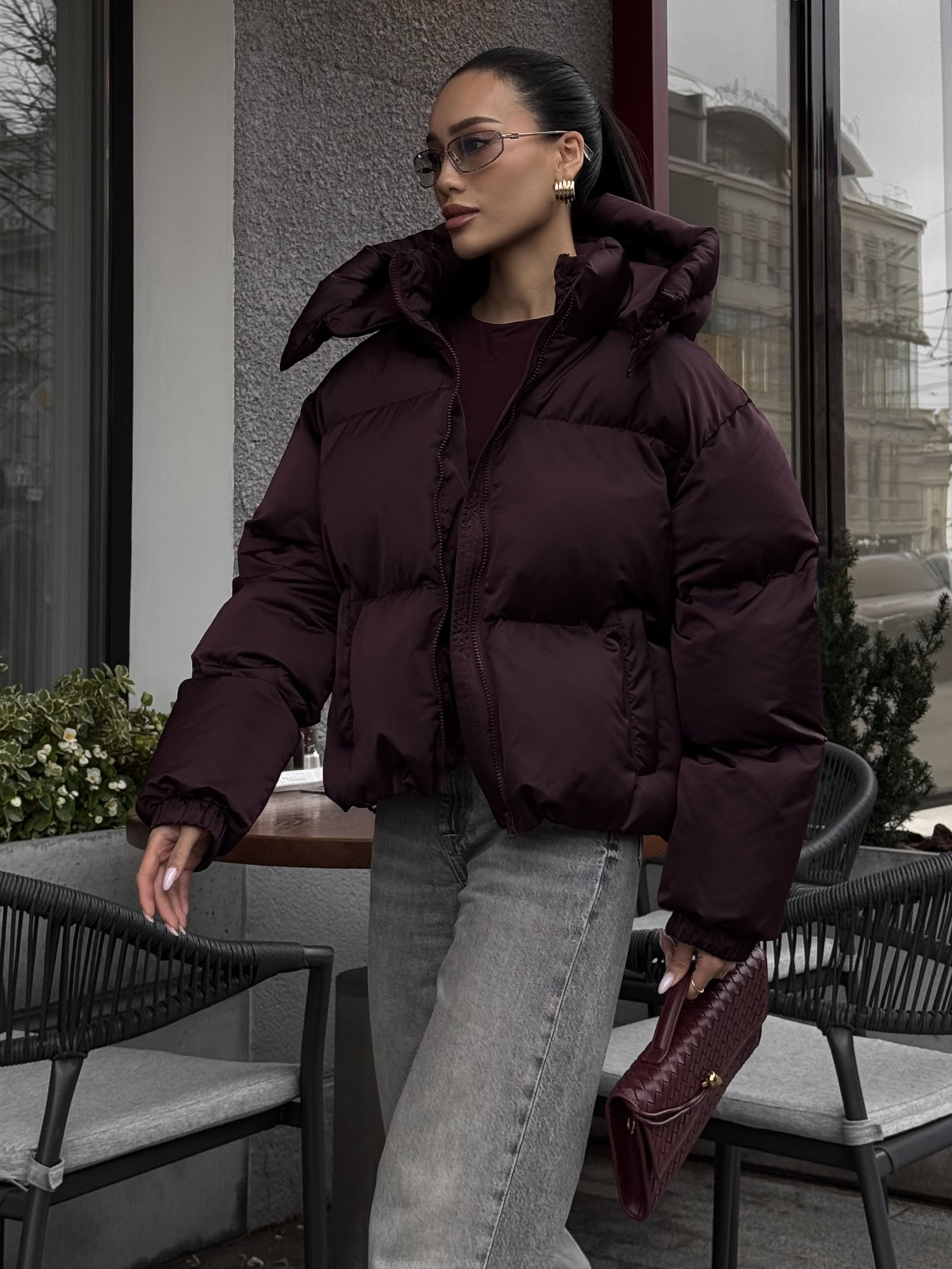 Пуховик Jadone Fashion модель Pufi_marsala Фото