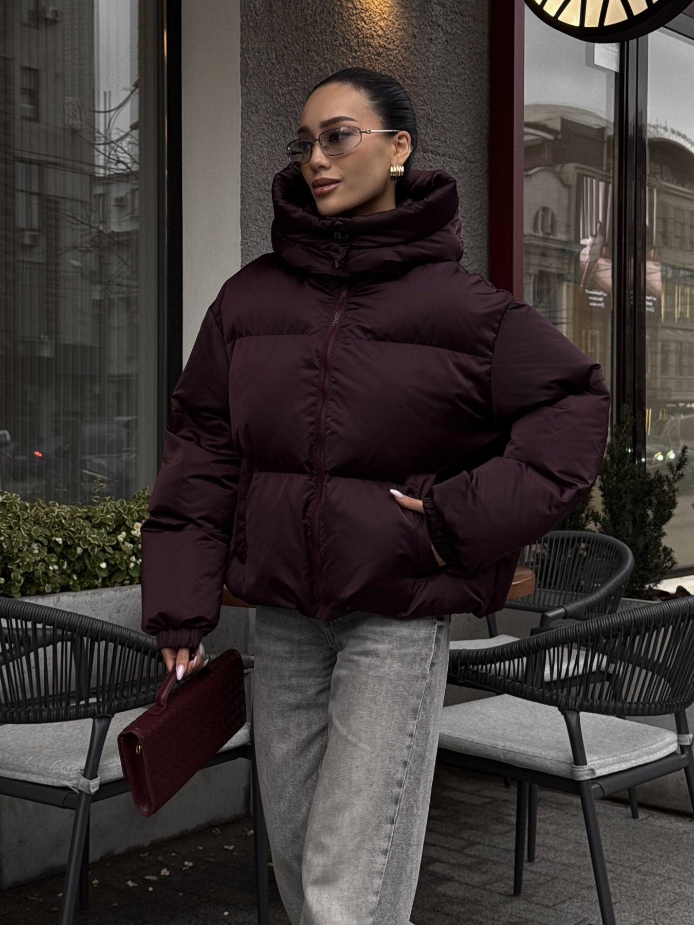Пуховик Jadone Fashion модель Pufi_marsala Фото