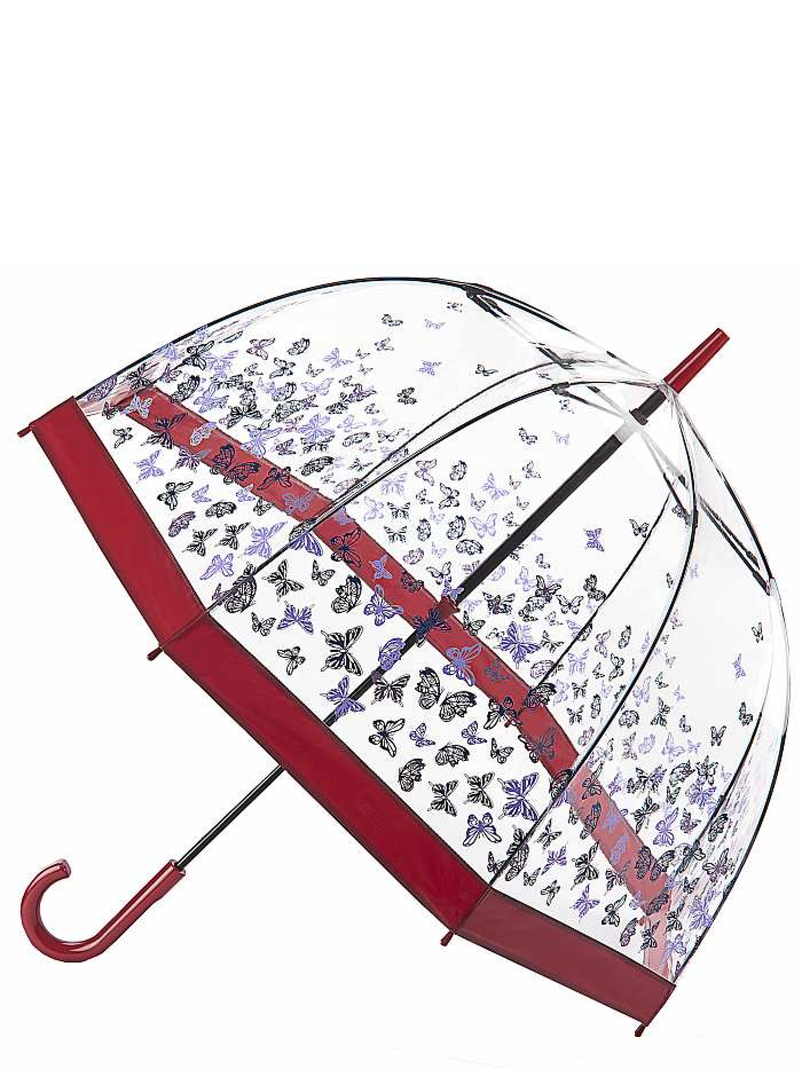 Fulton Umbrellas Birdcage-2 Парасолька-тростина (5212) Жіноче колір - Червоний/чорний матеріал - Полівінілхлорид (ПВХ) Fulton Umbrellas - купити в Україні